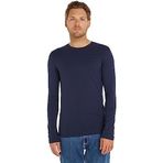 Tommy Jeans TJM ORIGINAL RIB LONGSLEEVE TEE Erkek T-shirt BLACK IRIS XL