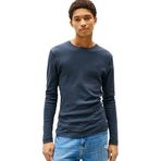 Tommy Jeans TJM ORIGINAL RIB LONGSLEEVE TEE Erkek T-shirt BLACK IRIS XXL