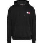 Tommy Jeans TJM REG ESSENTIAL FLAG HOOD EXT Erkek Sweatshirt Black XXL