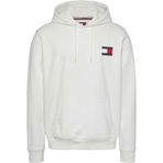Tommy Jeans TJM REG ESSENTIAL FLAG HOOD EXT Erkek Sweatshirt White XXL
