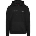 Tommy Jeans TJM REG LINEAR LOGO HOODIE EXT Erkek Sweatshirt Black L