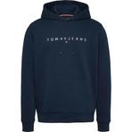 Tommy Jeans TJM REG LINEAR LOGO HOODIE EXT Erkek Sweatshirt Dark Blue XXL