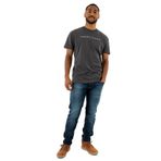 Tommy Jeans TJM REG LINEAR LOGO TEE EXT Erkek T-shirt, Gri, L