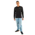 Tommy Jeans TJM SLIM CHEST LINEAR LS TEE EXT Erkek T-shirt, Siyah, M