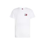 Tommy Jeans TJM SLIM ESSENTIAL FLAG TEE EXT Erkek T-shirt White S