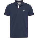 Tommy Jeans TJM SLIM PLACKET POLO Erkek T-shirt Twilight Navy L