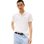 Tommy Jeans TJM SLIM PLACKET POLO EXT Erkek Polo T-shirt, Beyaz, S