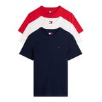 Tommy Jeans TJM XSLIM 3 PACK TEE Erkek T-shirt, Çok Renkli, M