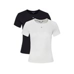Tommy Jeans TJW 2PACK SLIM ESSENTIAL RIB SS Kadın T-shirt, Çok Renkli, XS