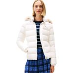Tommy Jeans TJW BASIC HOODED DOWN JACKET EXT Kadın Ceket, Beyaz, S