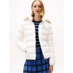 Tommy Jeans Tjw Basic Kapüşonlu Kuş Tüyü Kadın Beyaz Ceket DW0DW18312YBL - XS