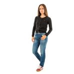 Tommy Jeans TJW ESSENTIAL CREW NECK CARDIGAN Kadın Kazak, Siyah, S