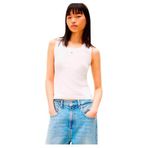 Tommy Jeans TJW ESSENTIAL RIB TANK EXT Kadın T-shirt, Beyaz, S