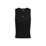 Tommy Jeans TJW ESSENTIAL RIB TANK EXT Kadın T-shirt, Siyah, M
