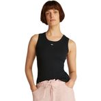 Tommy Jeans TJW ESSENTIAL RIB TANK EXT Kadın T-shirt, Siyah, S