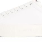 Tommy Jeans TJW FLATFORM CANVAS SNEAKER Kadın Spor Ayakkabı, Beyaz, 40