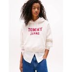 Tommy Jeans TJW Kutu Kesim Kısa Kolej Stili Kadın Kazak DW0DW21598YBH
