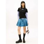 Tommy Jeans TJW REG ESSENTIAL LOGO 2 TEE EXT Kadın T-shirt, Black, M