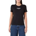 Tommy Jeans TJW REG ESSENTIAL LOGO 2 TEE EXT Kadın T-shirt, Black, XS