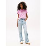 Tommy Jeans TJW REG GRADIENT FLAG SS Kadın Pembe T-shirt DW0DW20905U06