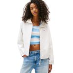 Tommy Jeans TJW REG ZIP COTTON JACKET EXT Kadın Ceket, Beyaz, M