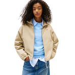 Tommy Jeans TJW REG ZIP COTTON JACKET EXT Kadın Ceket, Haki, L