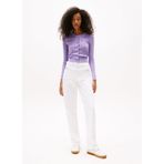 Tommy Jeans Yüksek Bel Düz Paça Slim Straight Denim Pantolon, 26, 5003298129, Beyaz, Kadın