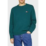 Tommy Jeans Yün Karışımlı Regular Fit Bisiklet Yaka Kazak Erkek Kazak DM0DM20706 Cwg - Koyu Yeşil