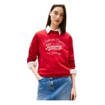 Tommy Jeans Yuvarlak Yaka Baskılı Sweatshirt, S, 5003298178, Kırmızı, kadın