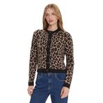 Tommy Jeans Yuvarlak Yaka Desenli Kazak, S, 5003298533, Kahve, Kadın