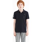 Tommy Life 11086 Lacivert Kol Gögüs Nakış Detaylı Standart Kalıp Polo Yaka Erkek Çocuk T-Shirt