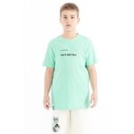 Tommy Life 11117 Su Yeşili Baskı Detaylı O Yaka Standart Kalıp Erkek T-Shirt