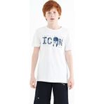 Tommy Life 11118 Beyaz Ön Yazı Nakışlı O Yaka Standart Kalıp Erkek Çocuk T-Shirt