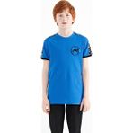 Tommy Life 11121 Saks Omuz Baskı Detaylı Standart Kalıp O Yaka Erkek Çocuk T-Shirt
