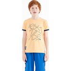 Tommy Life 11132 Kavun Içi Minimal Yazı Baskılı Standart Kalıp O Yaka Erkek Çocuk T-Shirt