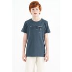 Tommy Life 11145 Orman Yeşili Baskı Detaylı O Yaka Standart Kalıp Erkek Çocuk T-Shirt