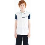 Tommy Life 11155 Beyaz Renk Bloklu Omuz Garni Detaylı Standart Kalıp Erkek Çocuk T-Shirt