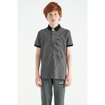 Tommy Life 11164 Koyu Gri Baskı Detaylı Standart Kalıp Polo Yaka Erkek Çocuk T-Shirt