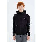 Tommy Life 11180 Siyah Fermuarlı Erkek Çocuk Sweatshirt