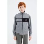 Tommy Life 11183 Gri Melanj Dik Yaka Erkek Çocuk Sweatshirt