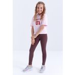 Tommy Life 75047 Yüksek Bel Dar Paça Kahverengi Kız Çocuk Tayt
