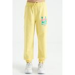 Tommy Life 75120 Limon Yazı Nakışlı Standart Kalıp Jogger Kız Çocuk Eşofman Alt