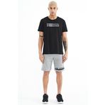 Tommy Life 81241 Gri Melanj Baskı Detaylı Bağcıklı Standart Kalıp Erkek Şort