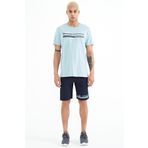 Tommy Life 81241 Indigo Baskı Detaylı Bağcıklı Standart Kalıp Erkek Şort