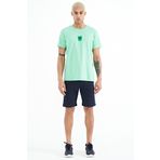 Tommy Life 81245 İndigo Yan Baskılı Bağcıklı Standart Kalıp Erkek Şort