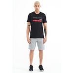 Tommy Life 81246 Gri Melanj Baskılı Detaylı Bağcıklı Erkek Şort