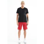 Tommy Life 81246 Kırmızı Baskılı Detaylı Bağcıklı Erkek Şort