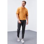 Tommy Life 84343 Antrasit Melanj Erkek Fermuar Cepli Dar Kesim Jogger Eşofman Alt