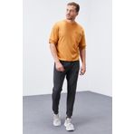 Tommy Life 84343 Antrasit Melanj Fermuar Cepli Dar Kalıp Jogger Erkek Eşofman Altı