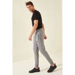 Tommy Life 84343 Cep Fermuarlı Gri Melanj Erkek Eşofman Altı